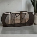 Durable Collapsible Laundry Basket, Mesh Pop Up Laundry Hamper With Side Pocket, Foldable Clothes Storage Hamper With Reinforced